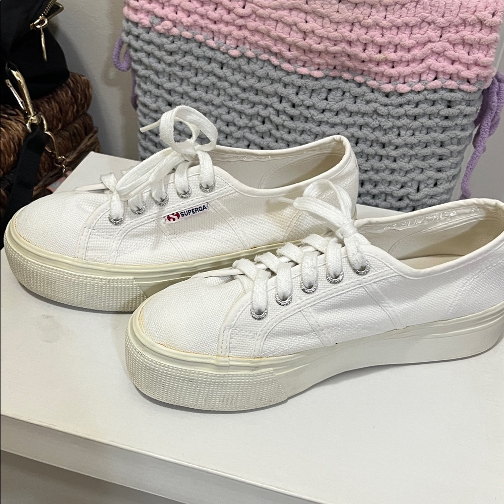 Superga platform shoes size 38 or 7.5